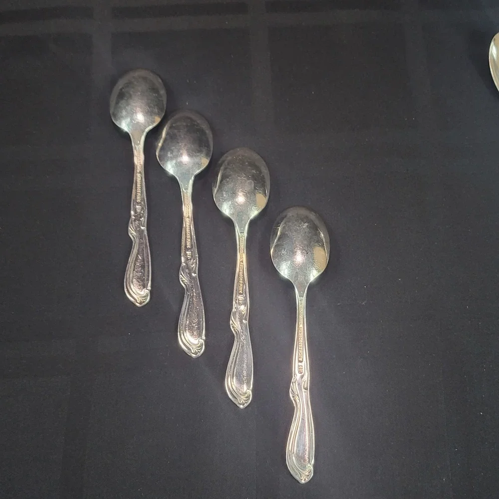 Rogers and Brothers Celebration‎ 4 Teaspoon Set Silverplate Silverware VTG 1959